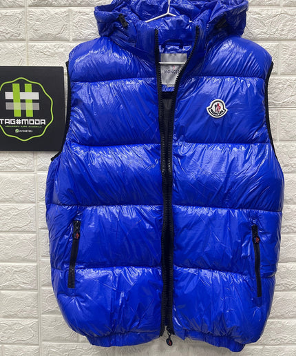 Smanicato Moncler Blu royal - Cappuccio removibile