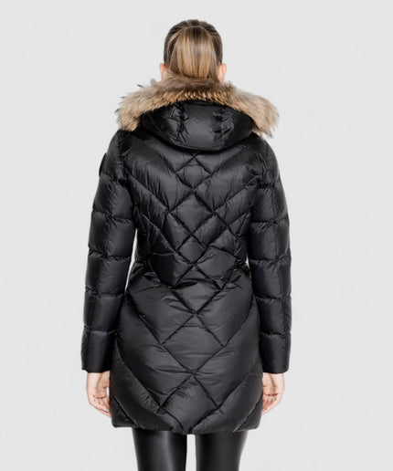 Blauer Donna - Lungo con pellicia nero