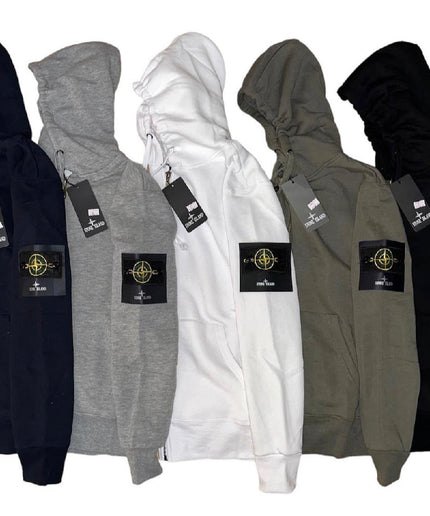 Felpa con zip verde - STONE ISLAND