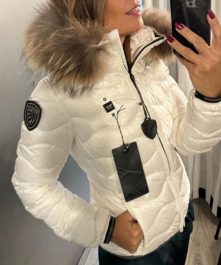 Blauer Donna - Bianco con pellicia