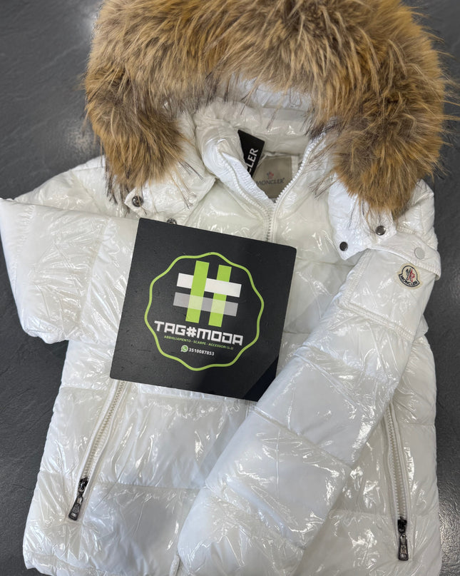 MONCLER BIANCO CON PELLICCIA - DONNA