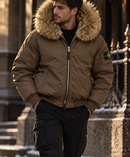 GIUBBOTTO INVERNALE - STONE ISLAND PELLICCIA