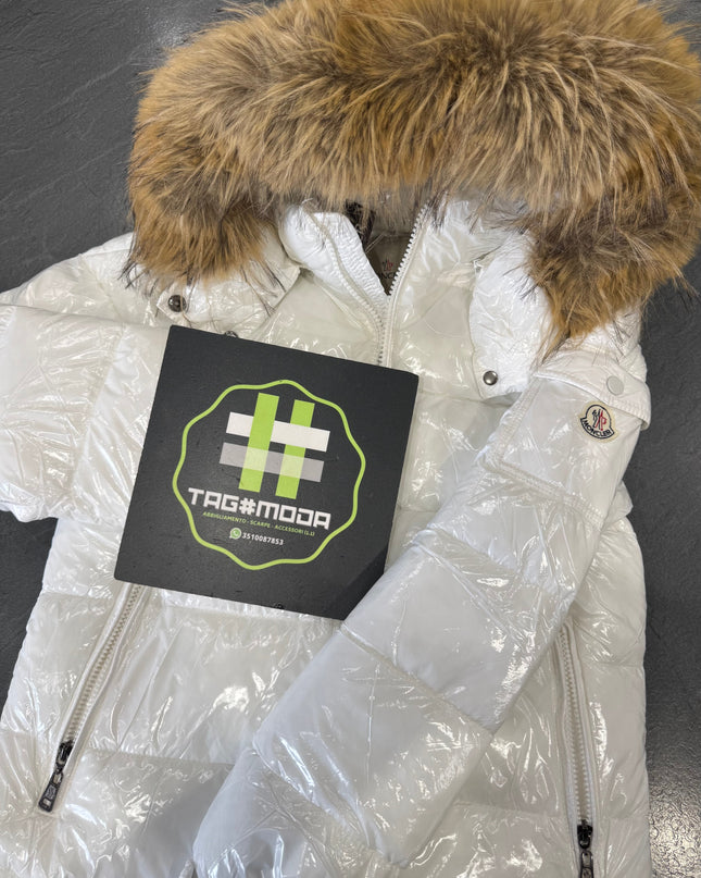 MONCLER BIANCO CON PELLICCIA - DONNA