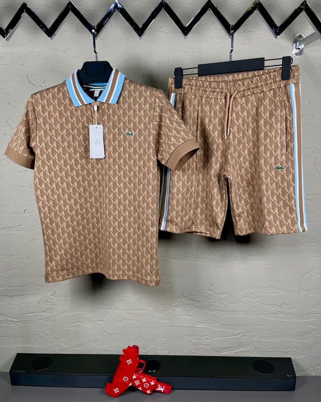 Coordinato - LACOSTE BEIGE E AZZURRO
