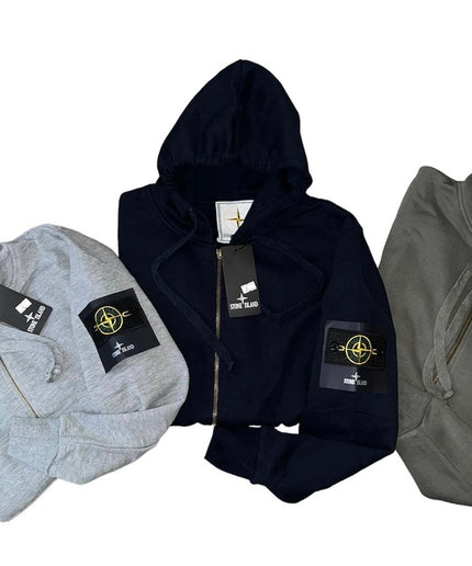 Felpa con zip - STONE ISLAND