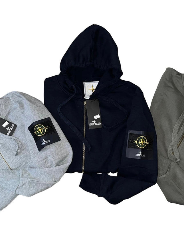 Felpa con zip - STONE ISLAND
