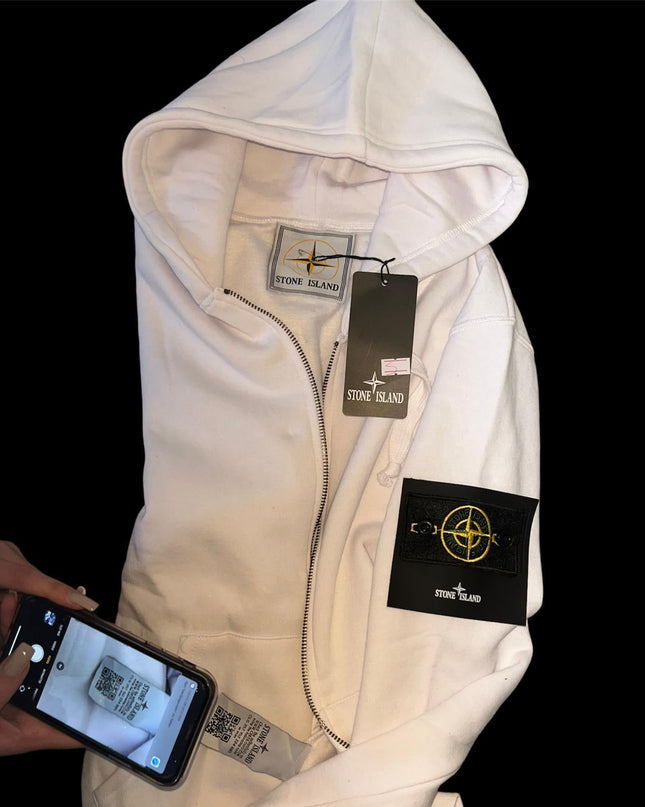 Felpa con zip - STONE ISLAND
