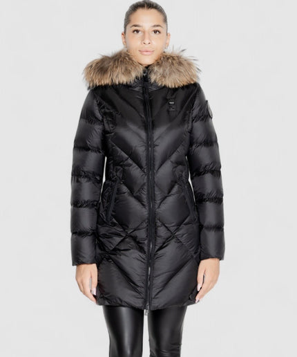 Blauer Donna - Lungo con pellicia nero