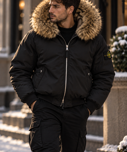 GIUBBOTTO INVERNALE - STONE ISLAND PELLICCIA