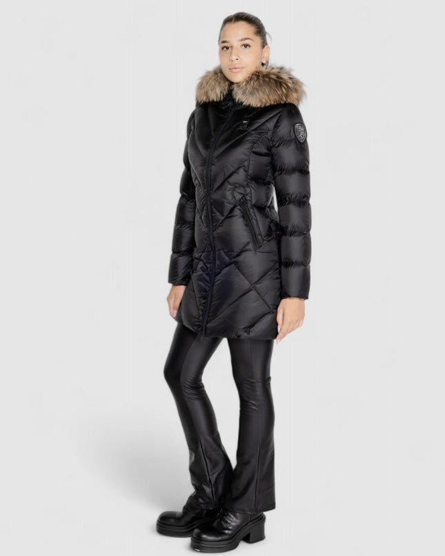 Blauer Donna - Lungo con pellicia nero
