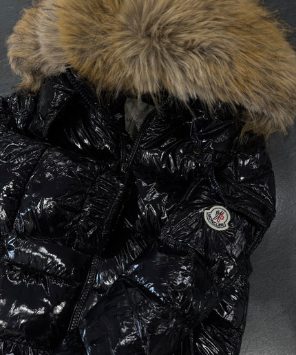MONCLER NERO CON PELLICCIA - DONNA